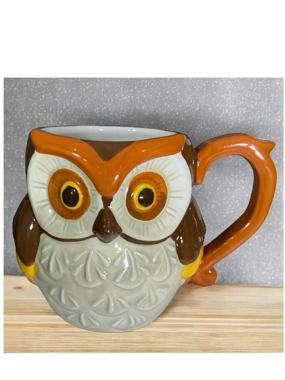 Owl Mug Vintage Heritage Collection Glazed Ceramic Collectible 2 Cup Capacity